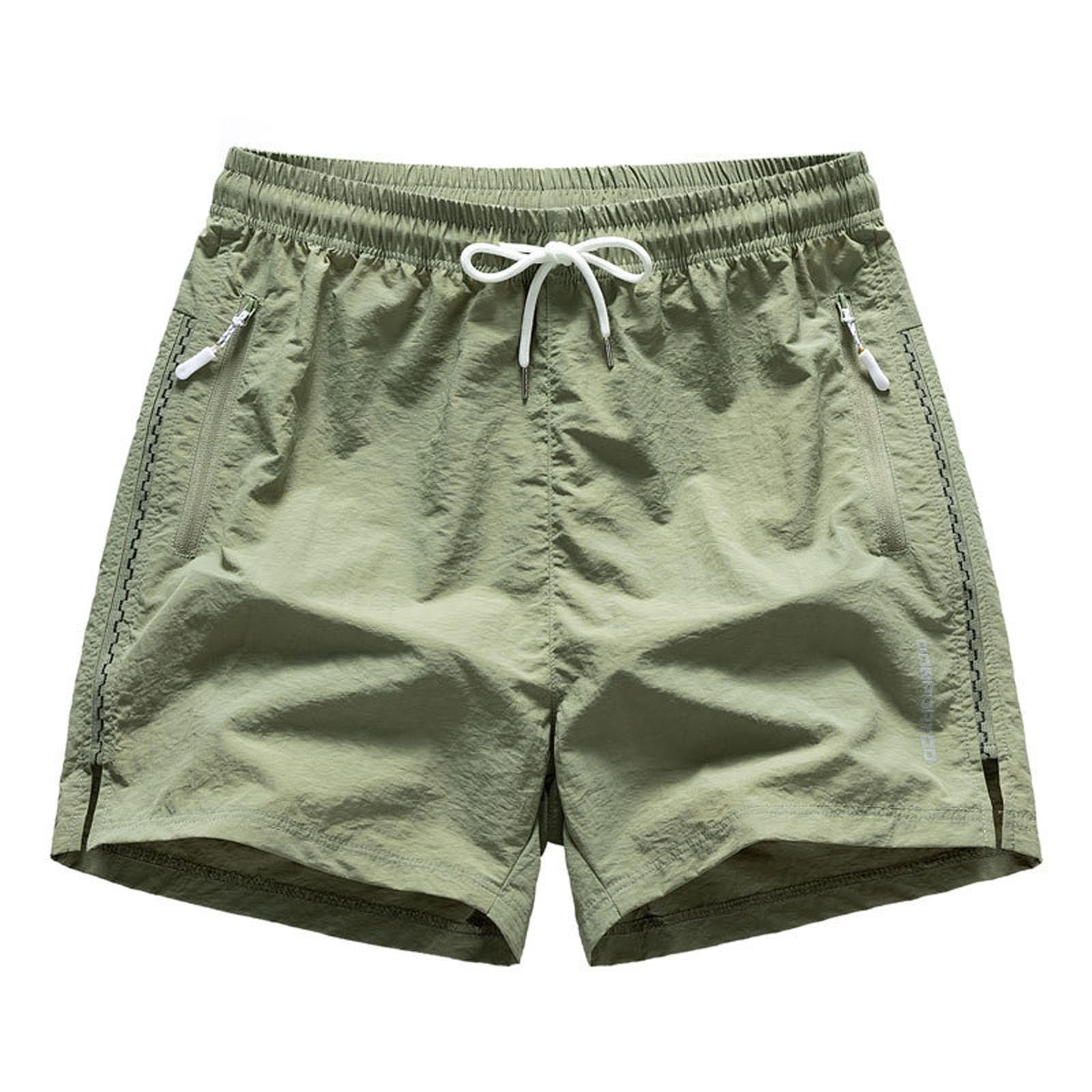 thumbnail image 4 of Pantalones cortos deportivos europeos de color liso con costuras laterales para hombre - Elásticos, transpirables y de secado rápido, 3/4 de largo, 4 of 5